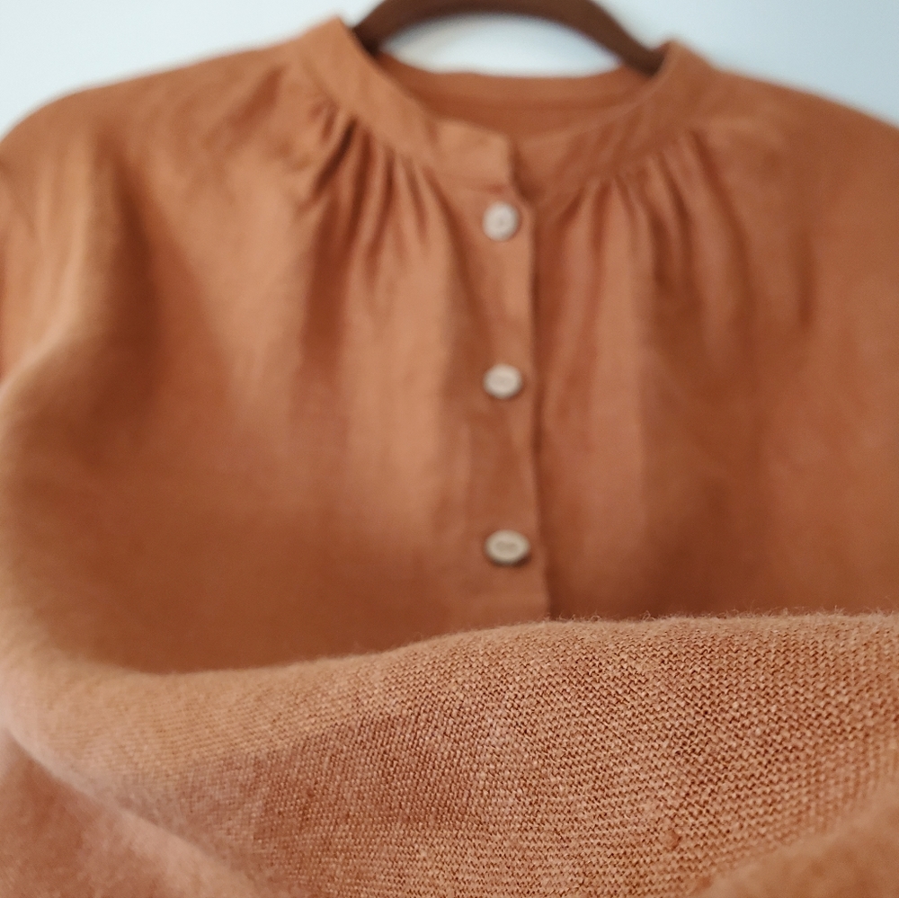 handmade linen womens tsiomik kids blouse - Picture 9 of 16